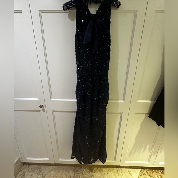 Adrianna Papell navy blue sparkly formal dress size 6 - Picture 2 of 3